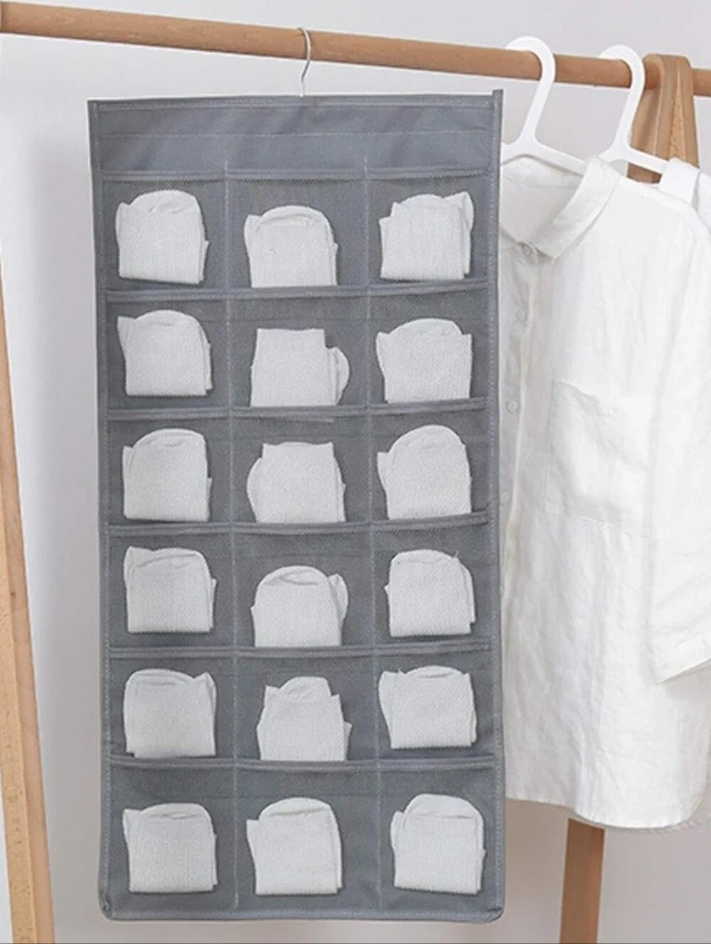 Hanging Bra and Lingerie Organizer with Multiple Pockets